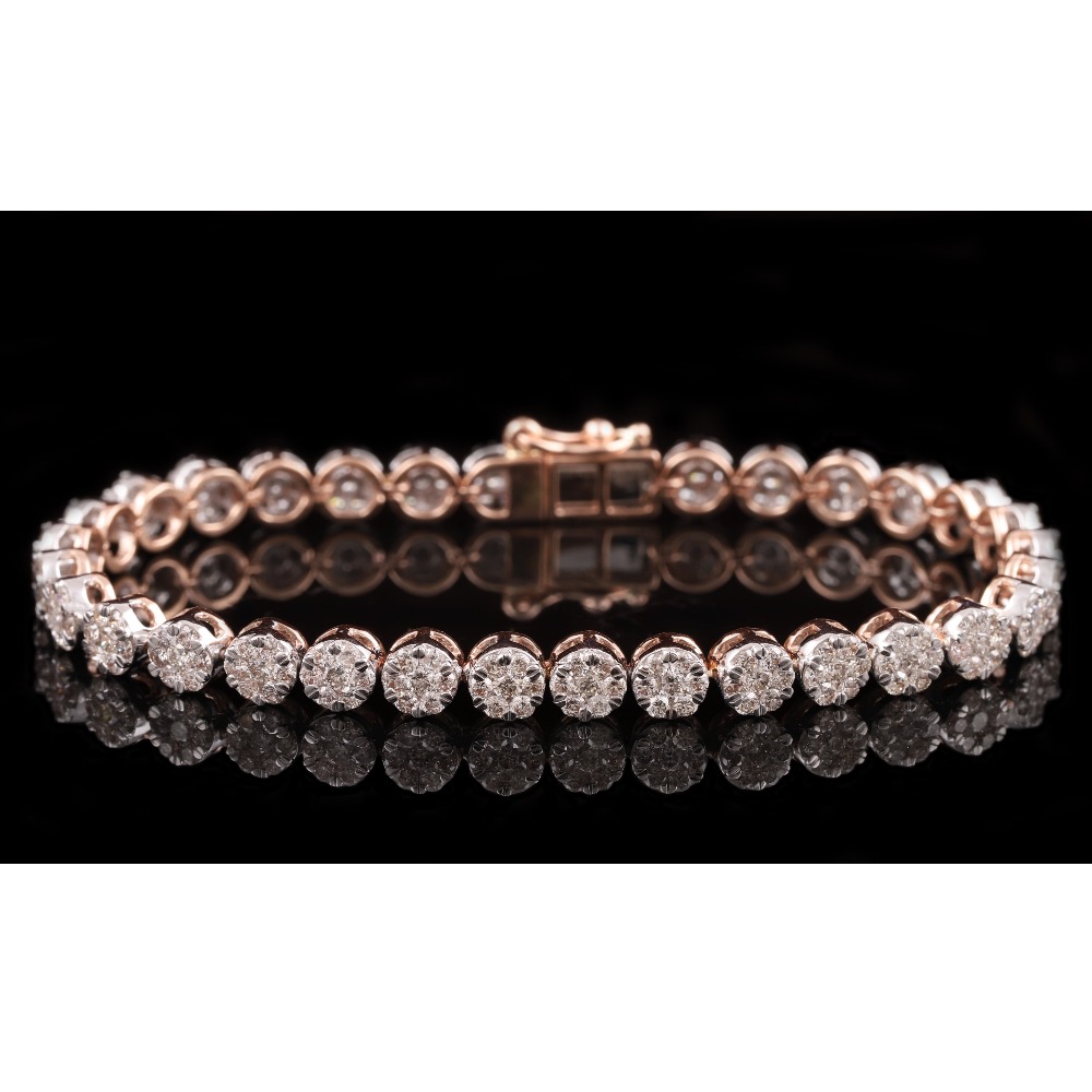 18kt designer diamond tennis bracelet