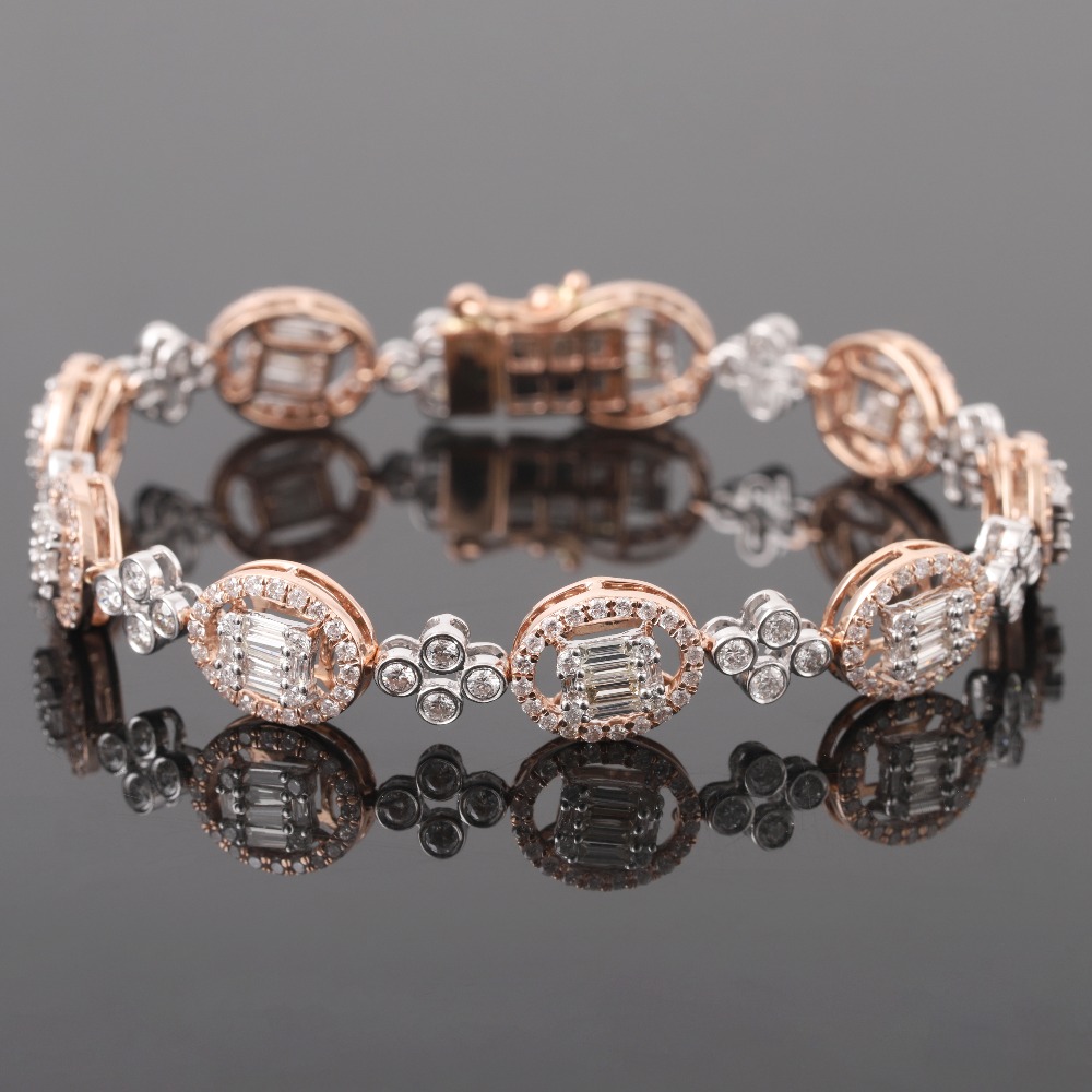 18kt rose gold diamond bracelet