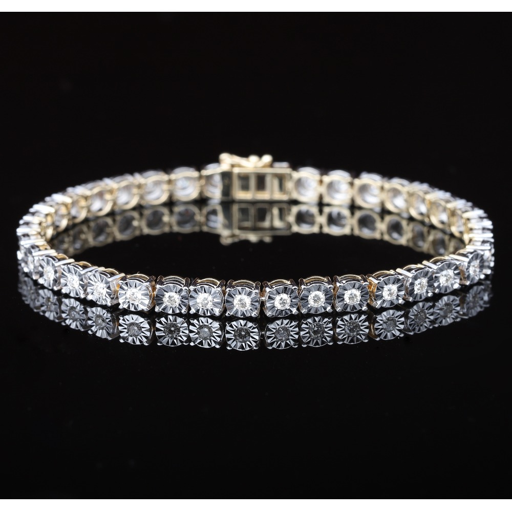 18kt designer diamond tennis bracelet