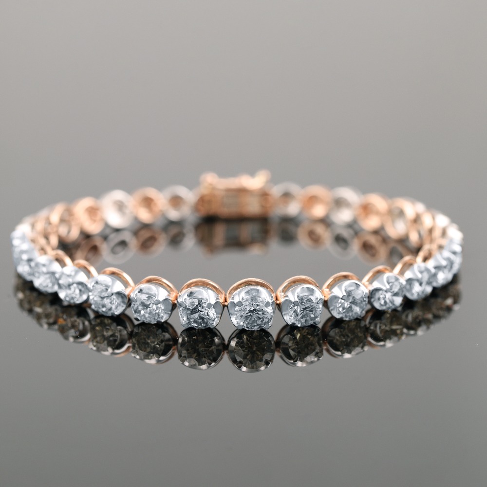 18kt designer diamond tennis bracelet
