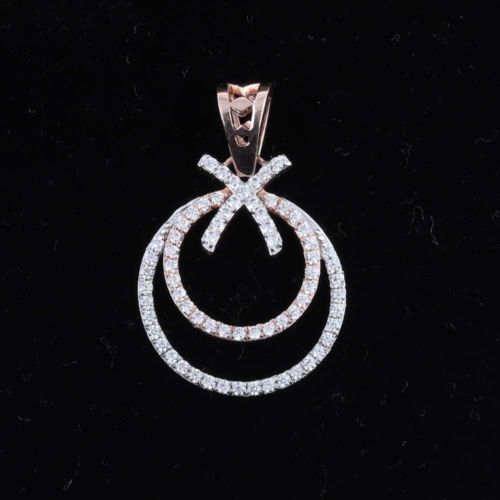 18kt designer diamond pendant set