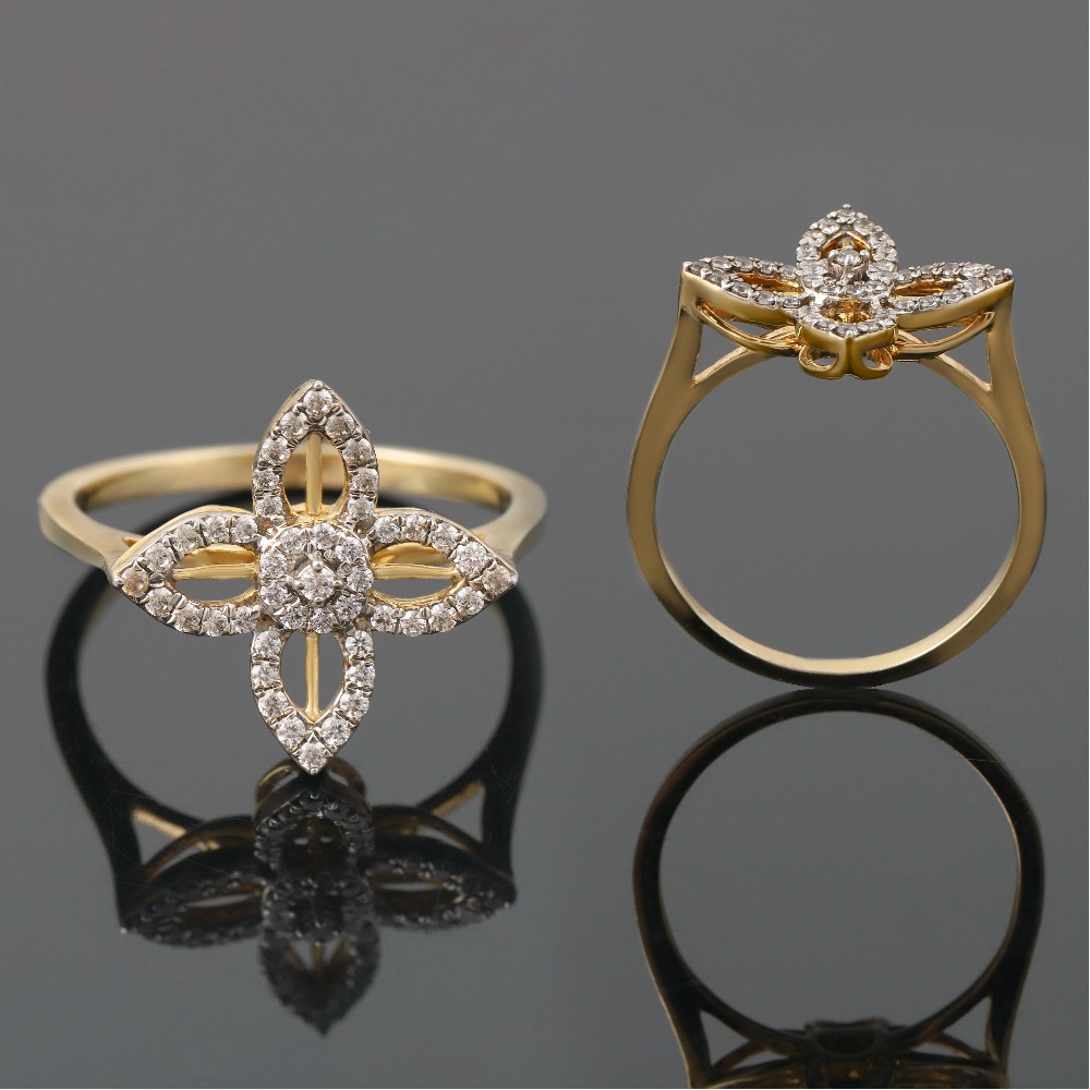 18kt designer diamond rings