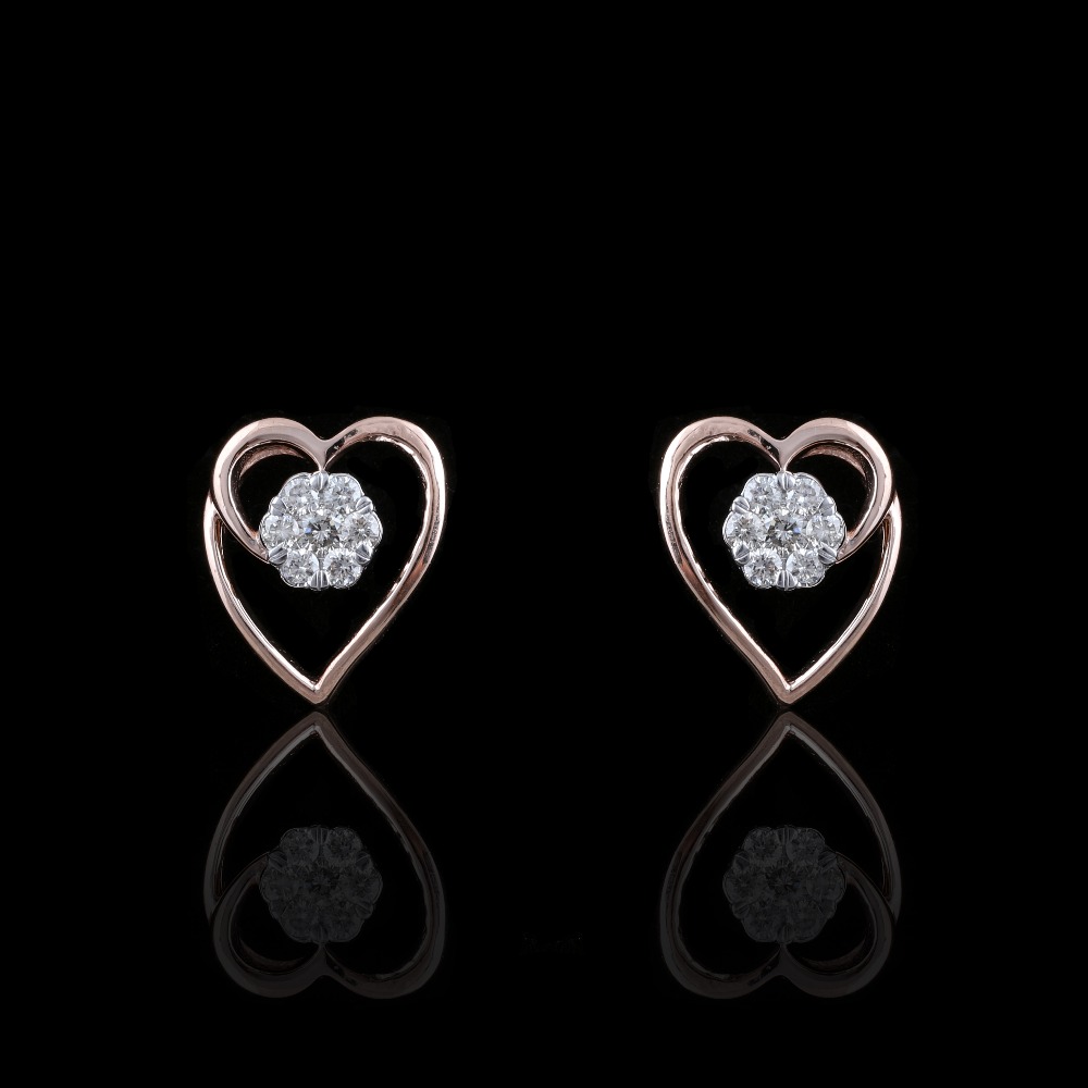 18kt designer diamond stud earrings