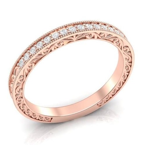 designer filigree diamond band