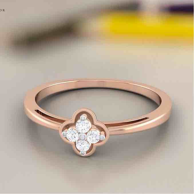 18KT Rose Gold Engagement Diamond Rings