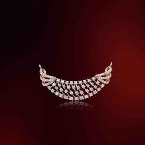 18KT Rose Gold Modern Designer Mangalsutra Pendant