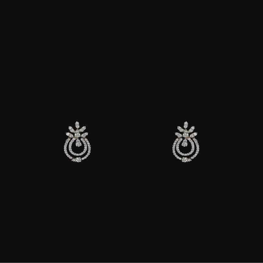 750 Gold Designer Diamond Earring