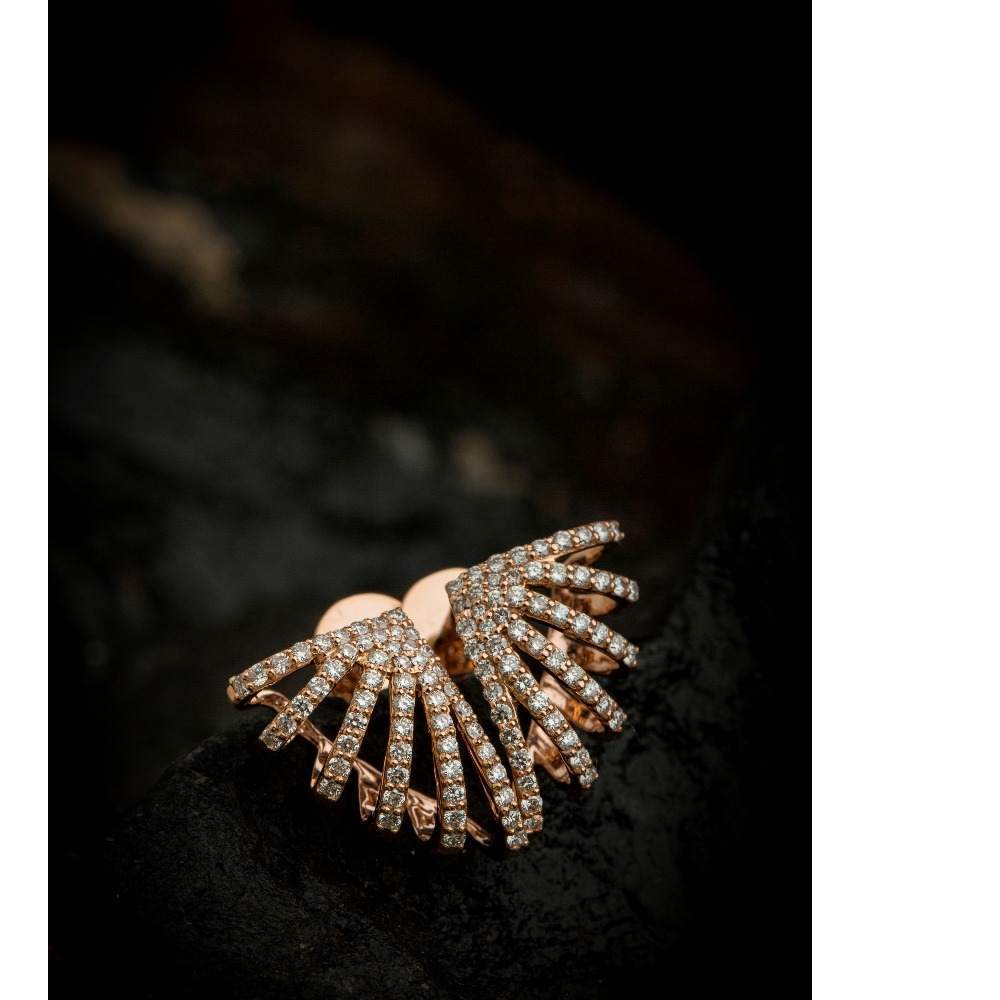 18KT Real Diamond Designer Ladies Earrings