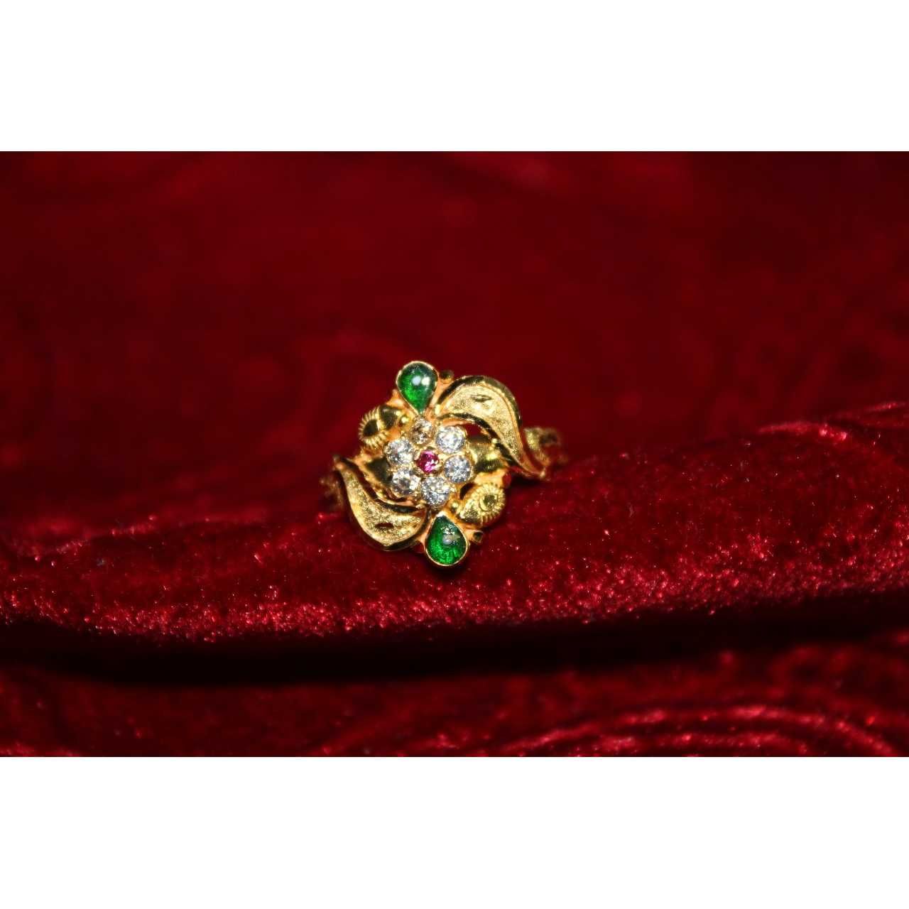 22KT Gold Ladies Indian Fancy Ring