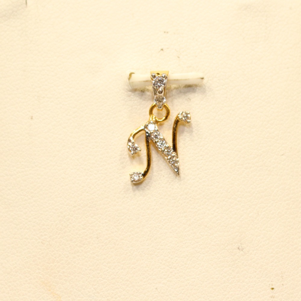 22KT Gold letter Fancy Pendant