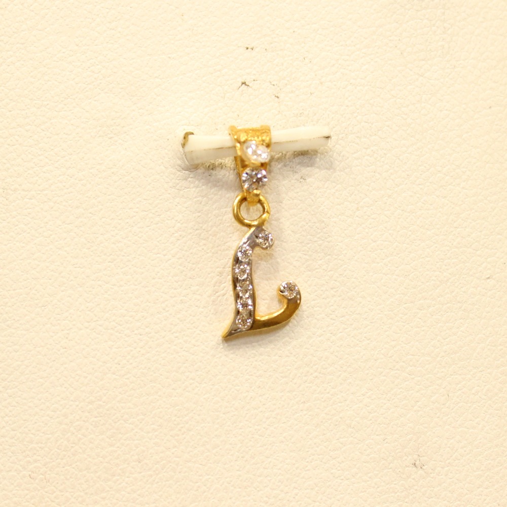 22KT Gold Indian Letter Pendant