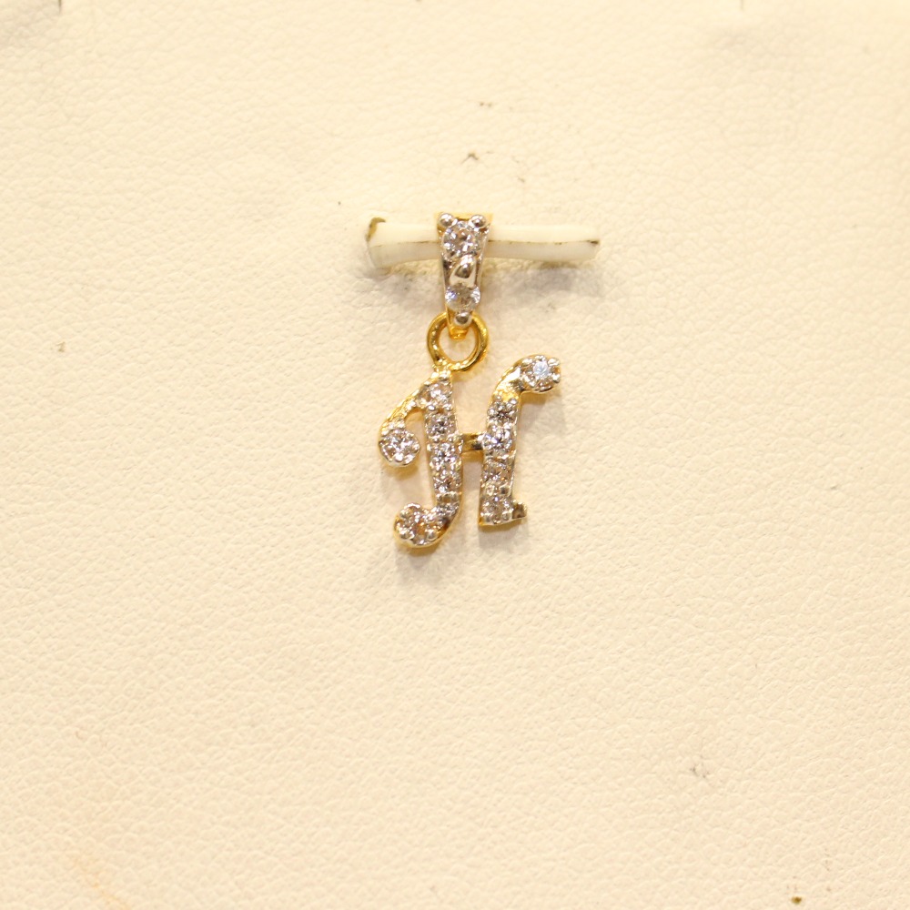 22KT Gold Indian Letter Pendant