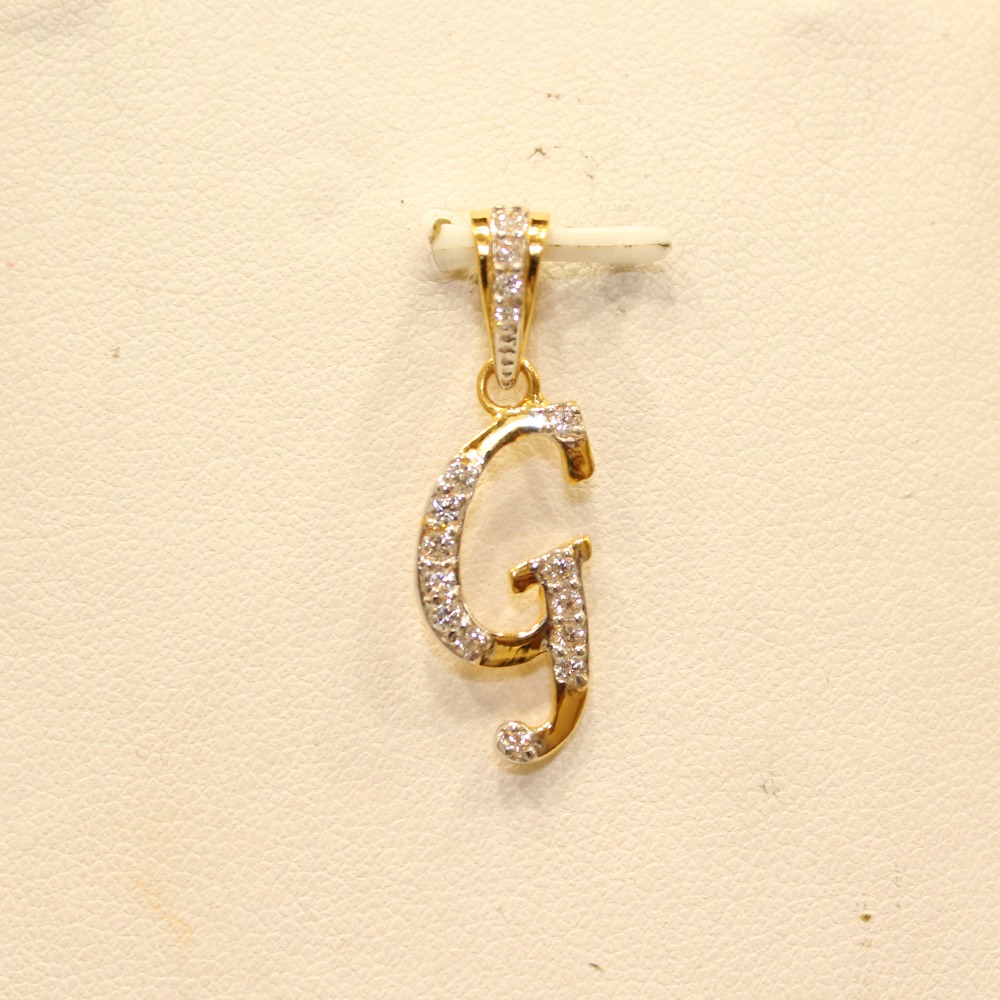 22KT Gold Indian Letter Pendant