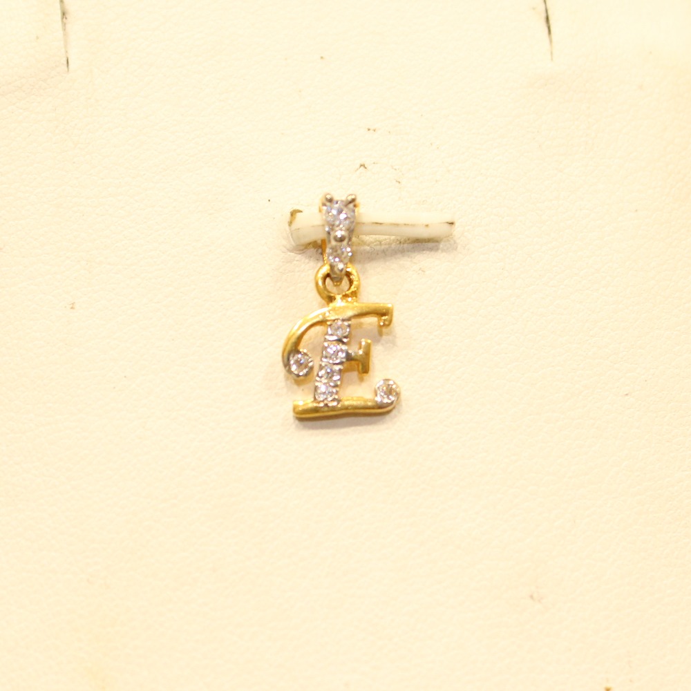 22KT Gold Indian Fancy Letter Pendant