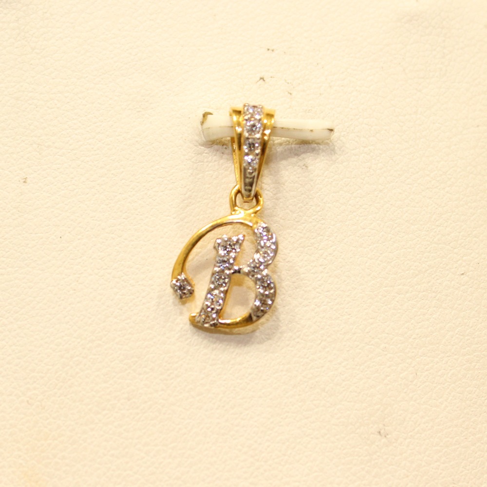 22KT Gold Indian Letter Pendant