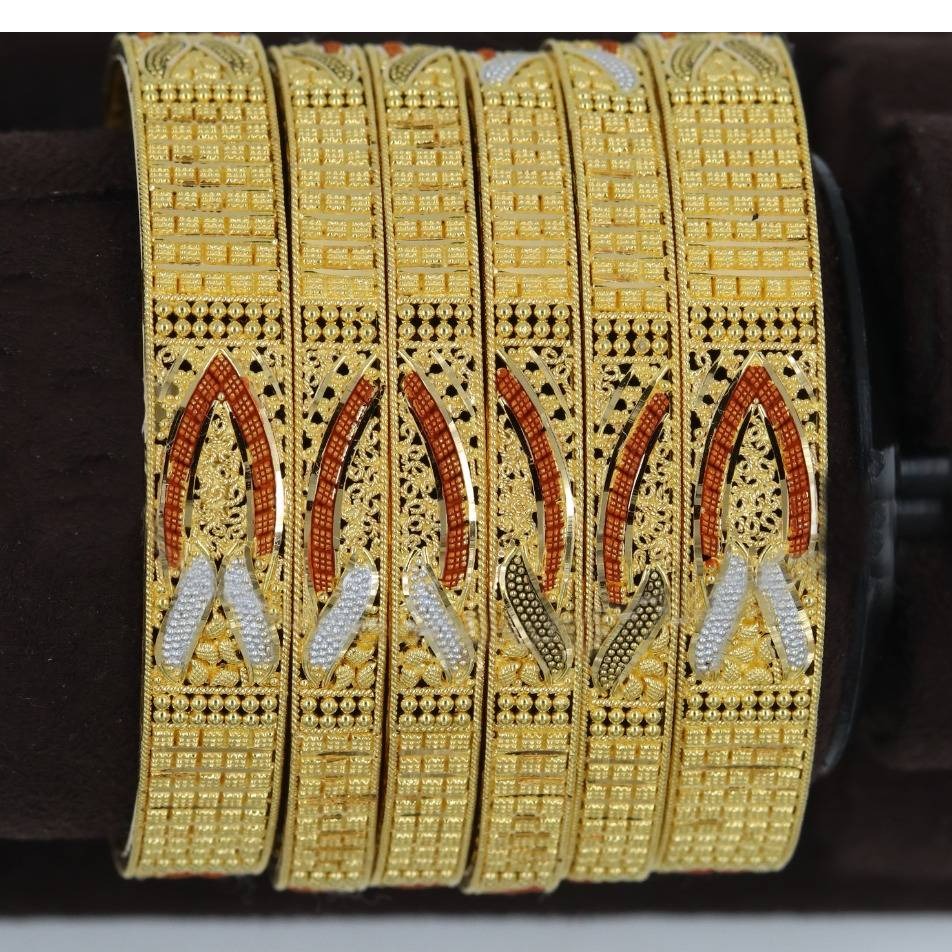 22k gold six bangles set