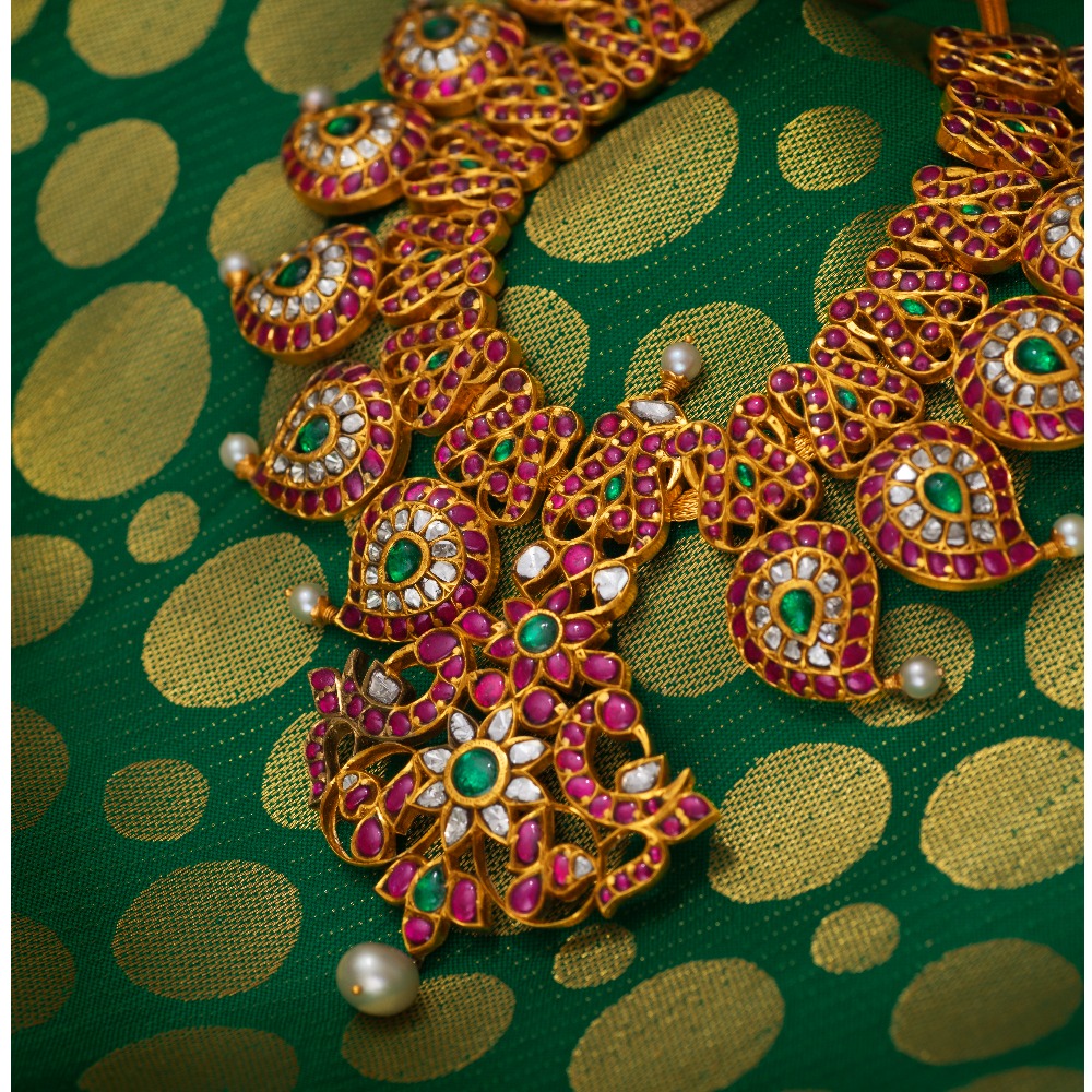 916 gold antique necklace set