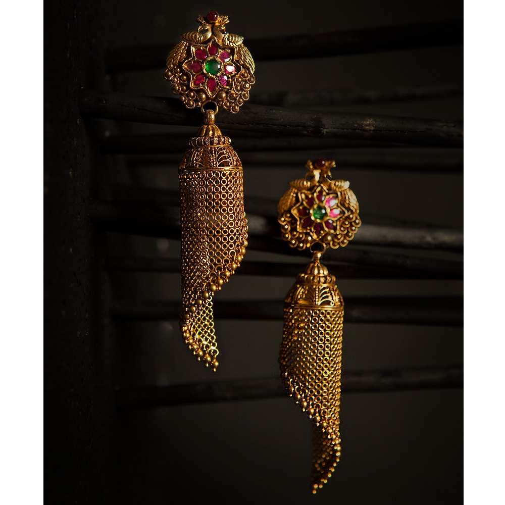 916 Gold Antique Earrings