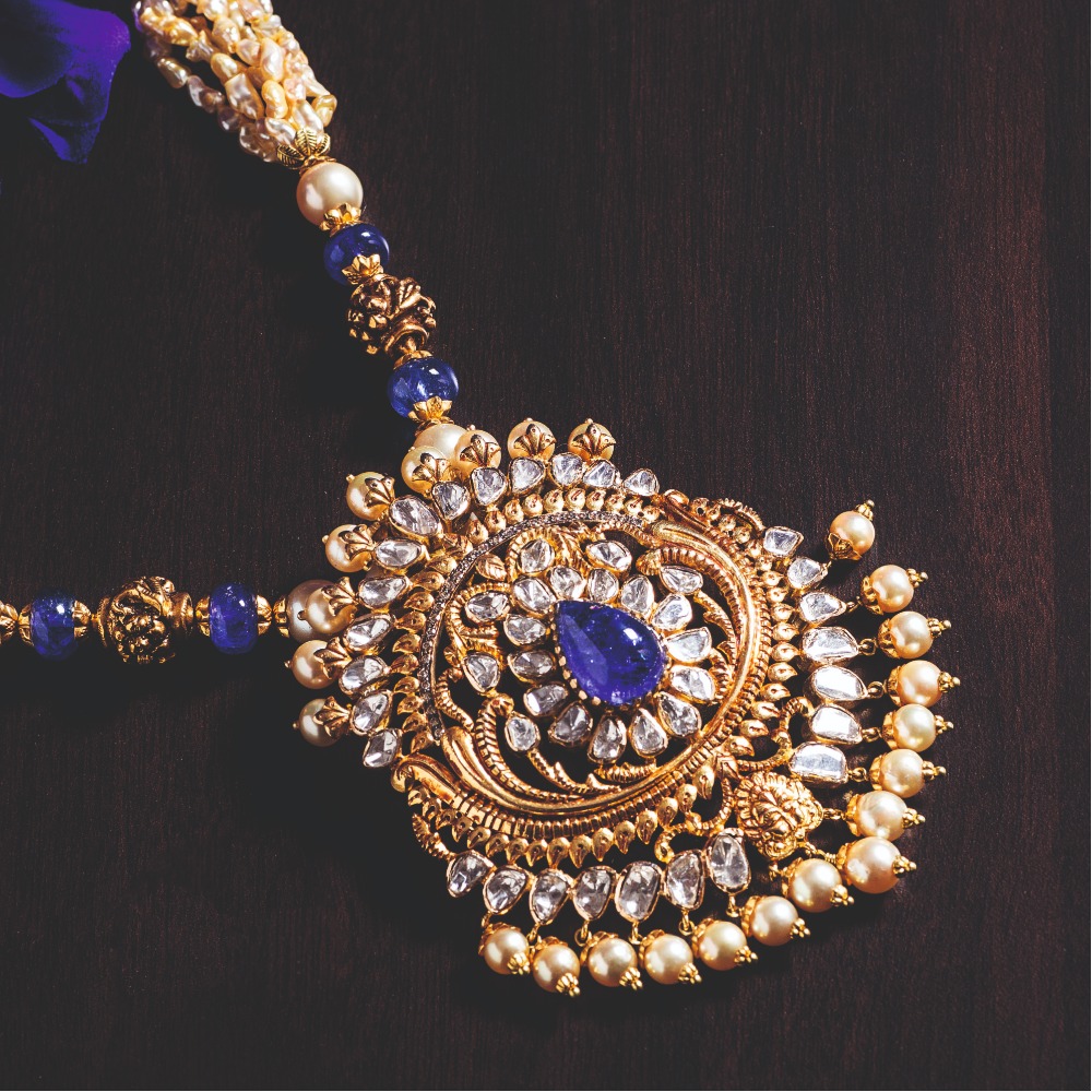 916 Gold Jadtar Necklace For Women