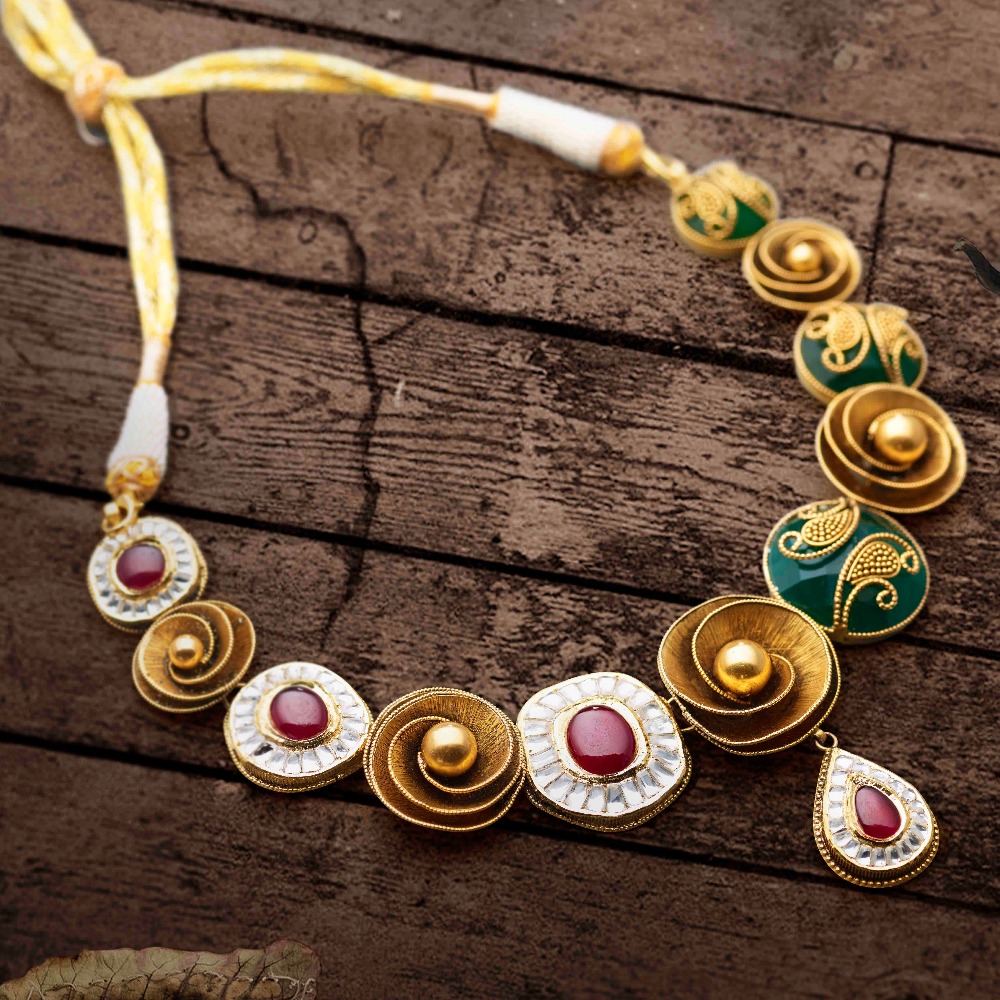 916 Gold Antique Necklace Set