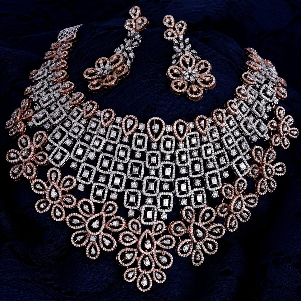 Diamond Wedding Wear Necklace Set