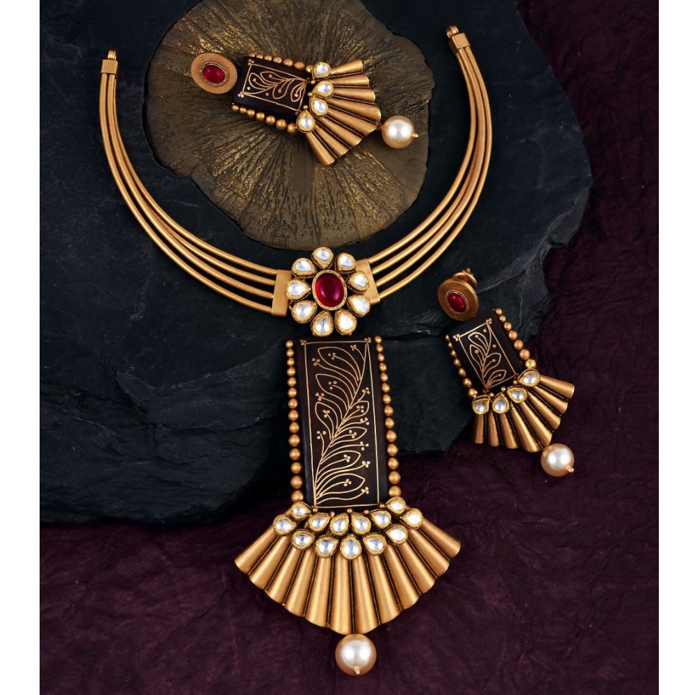 916 Gold Antique Necklace Set