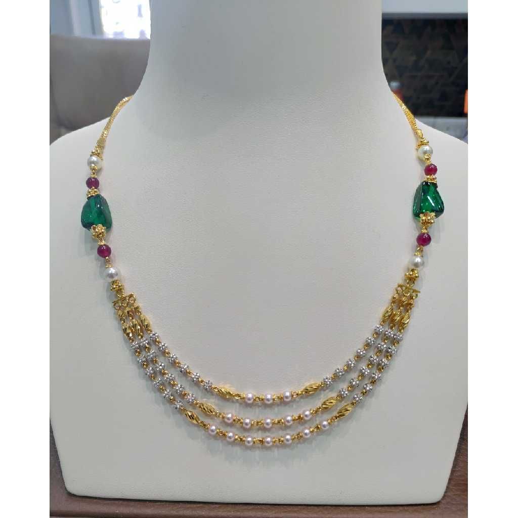 916 Gold Multi Chain  Moti Mala