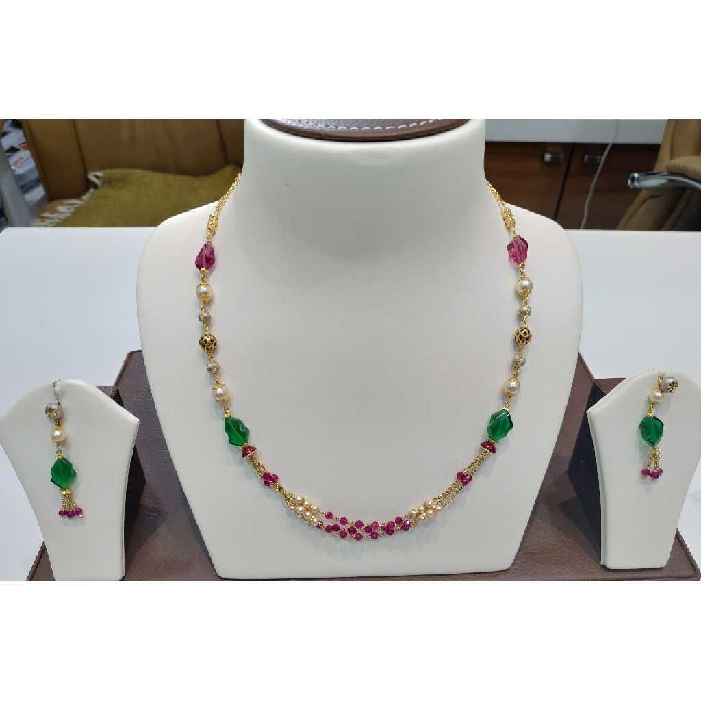 22KT Gold Modern Moti Mala