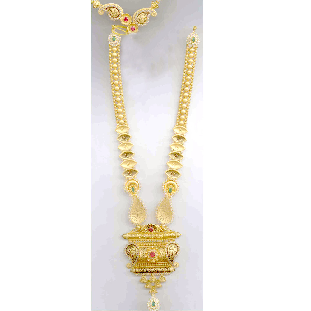 Gold Antique Designer Necklace Set Yellow