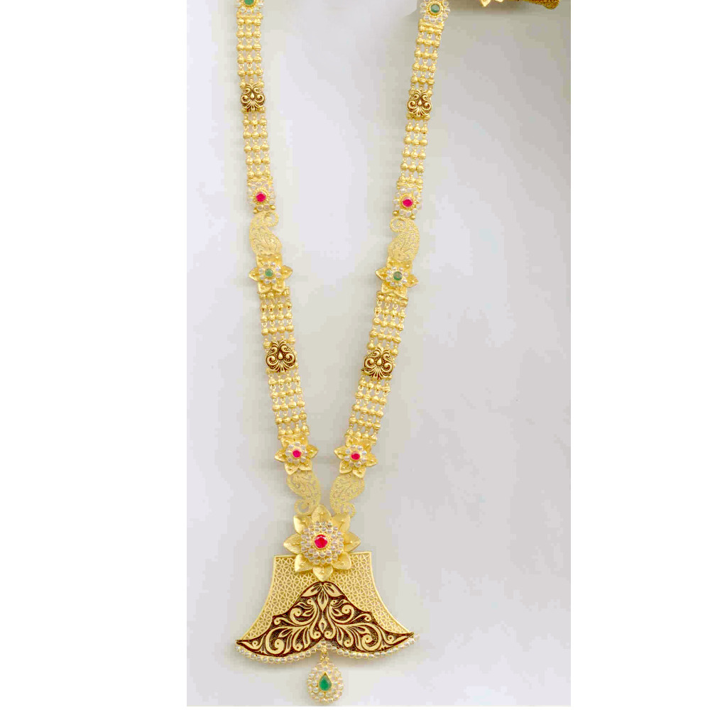 Fancy Uncut Gold Yellow Necklace Set