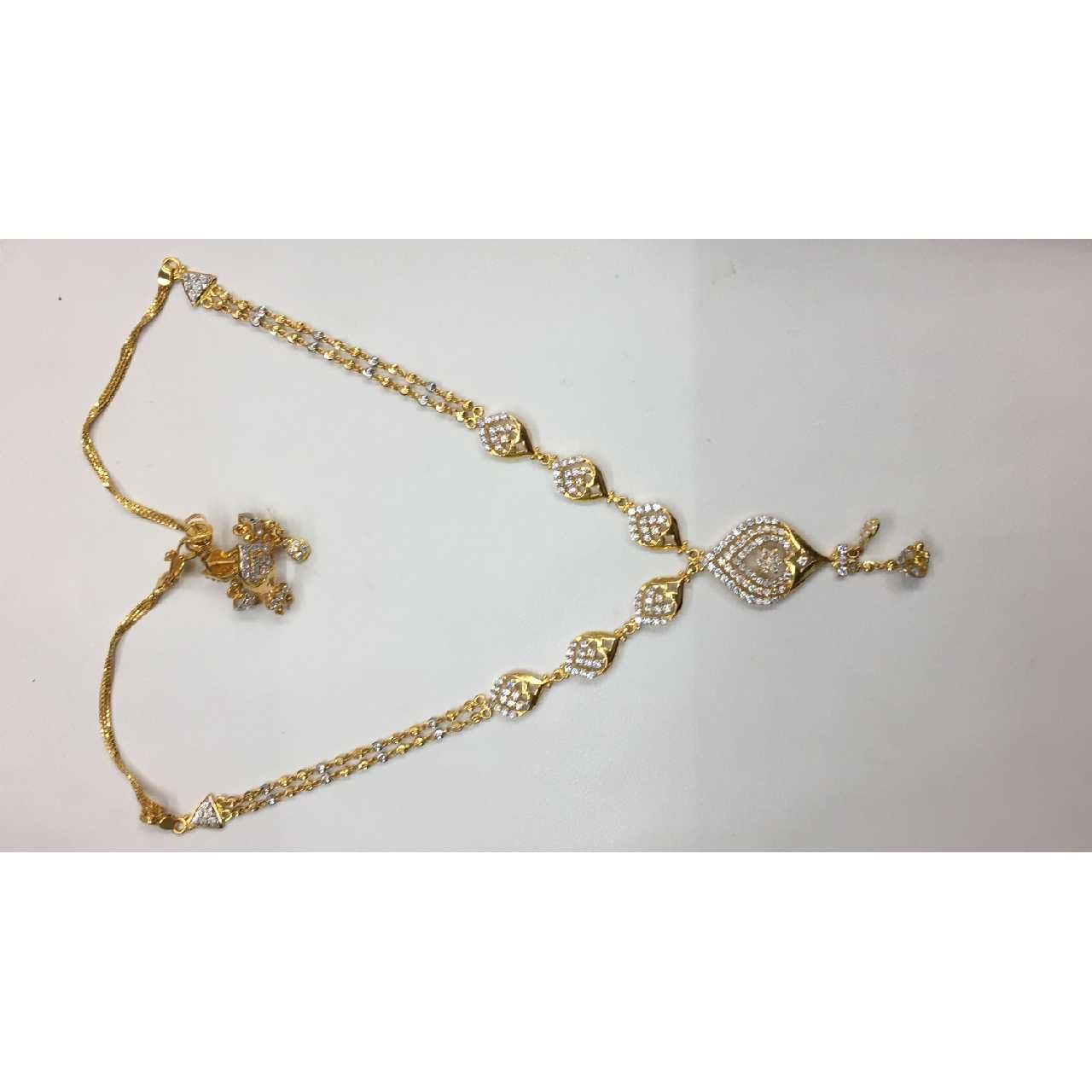 22KT Gold Indian Ladies Stylish Necklace Set