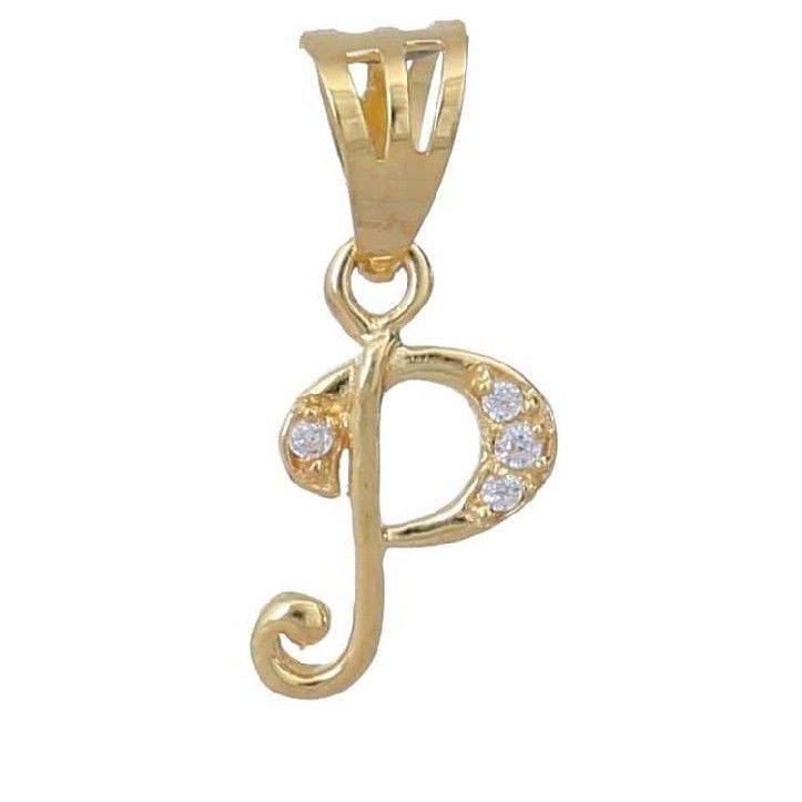 18K / 750 Gold CZ Stone Pendant