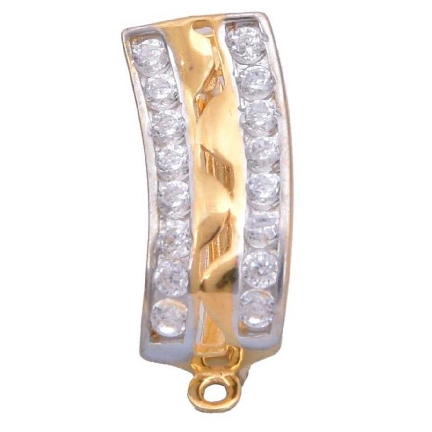Designer 18KT Stone Gold CZ Bali
