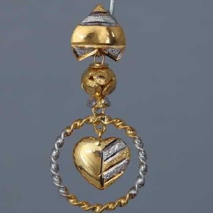 22K / 916 Gold Indian Heart Stylish Italian Latkan Butti