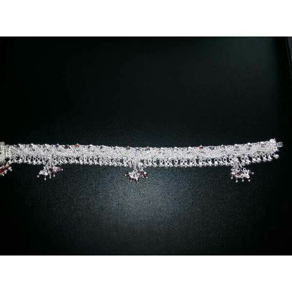 Silver Fancy Fulghungharu Jhalar Payal