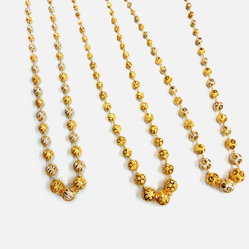 916 gold fancy bead mala vNA-m001