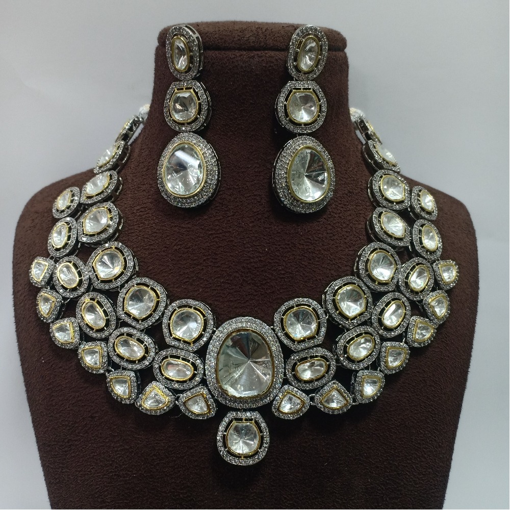 SABYASACHI WHITE STONE SET WITH EARINGS
