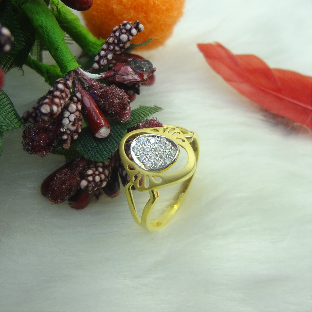916 gold cz diamond ladies ring