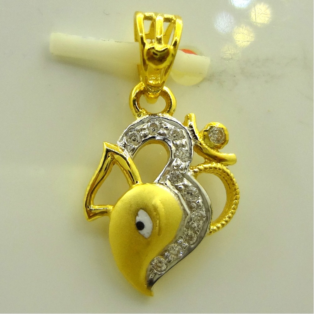 Ganapati-om design 22kt gold pendant