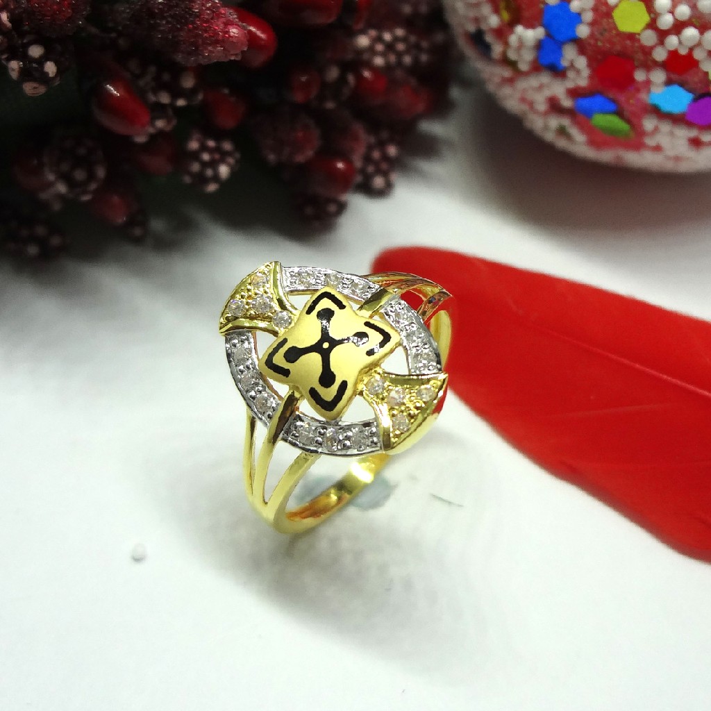 916 gold cz diamond ladies ring