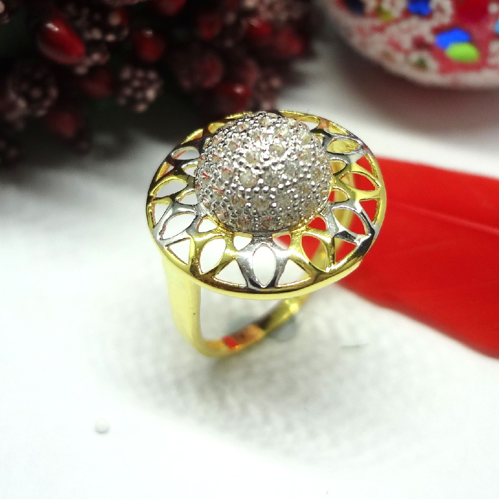 916 gold cz diamond ladies ring