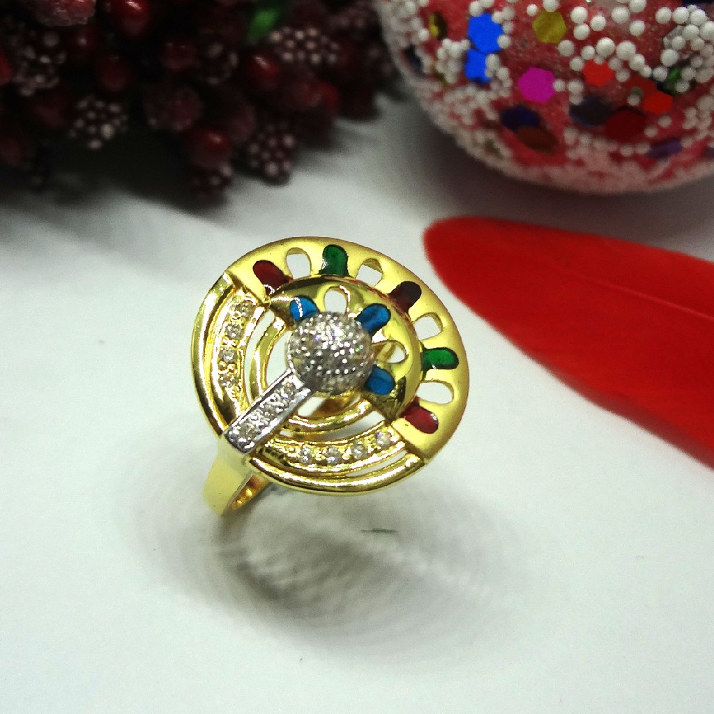 916 gold cz diamond ladies ring