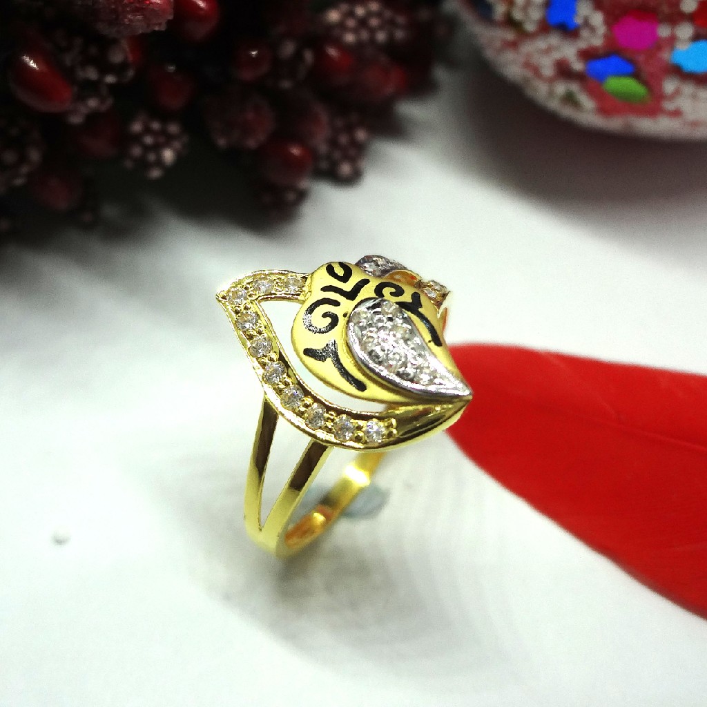 916 gold cz diamond ladies ring