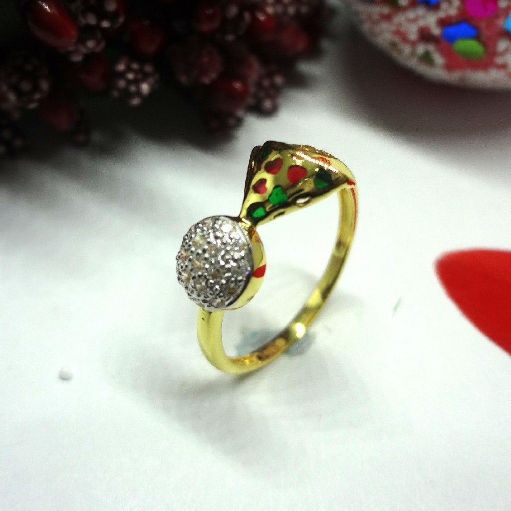 916 gold cz diamond ladies ring