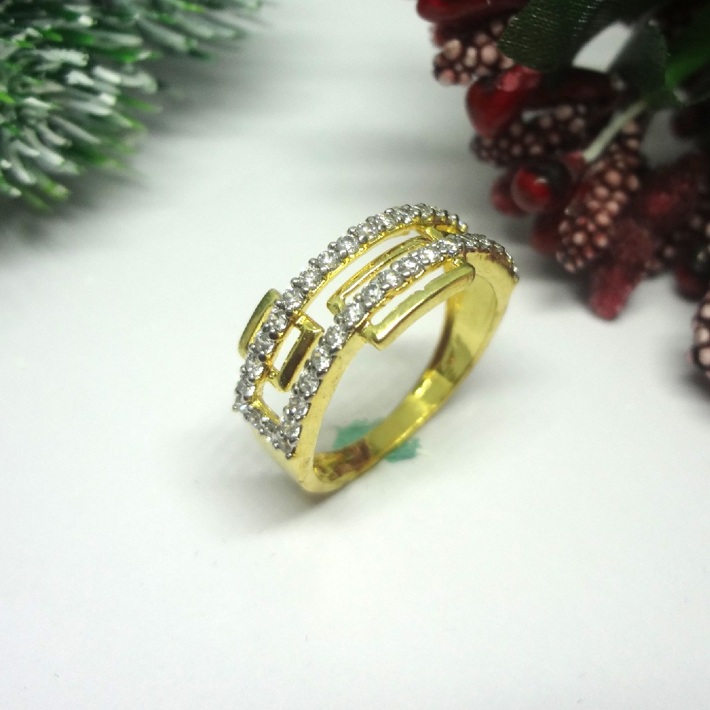 916 gold cz diamond western ladies ring