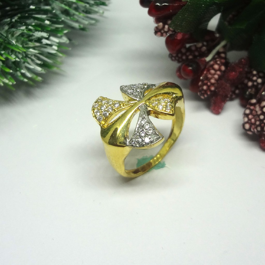 916 gold cz diamond ladies ring
