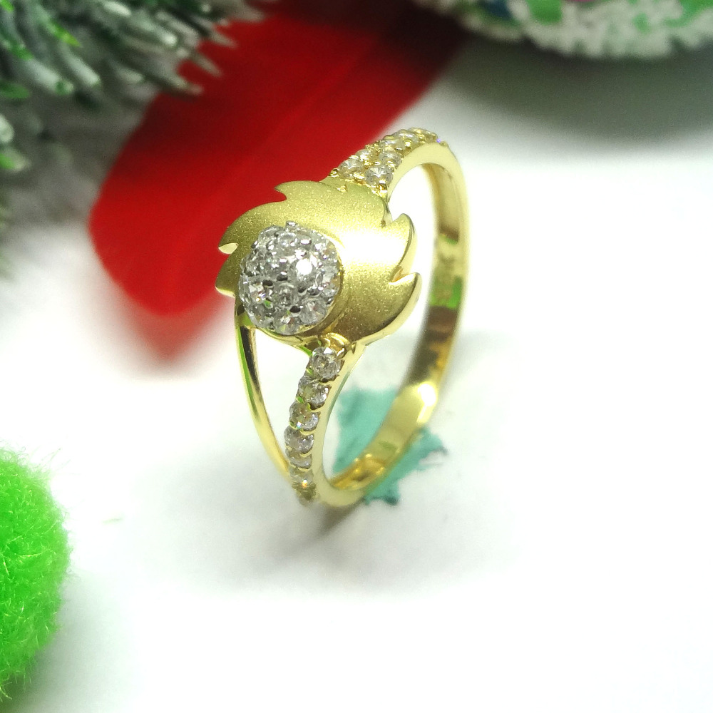 916 gold cz diamond ladies ring