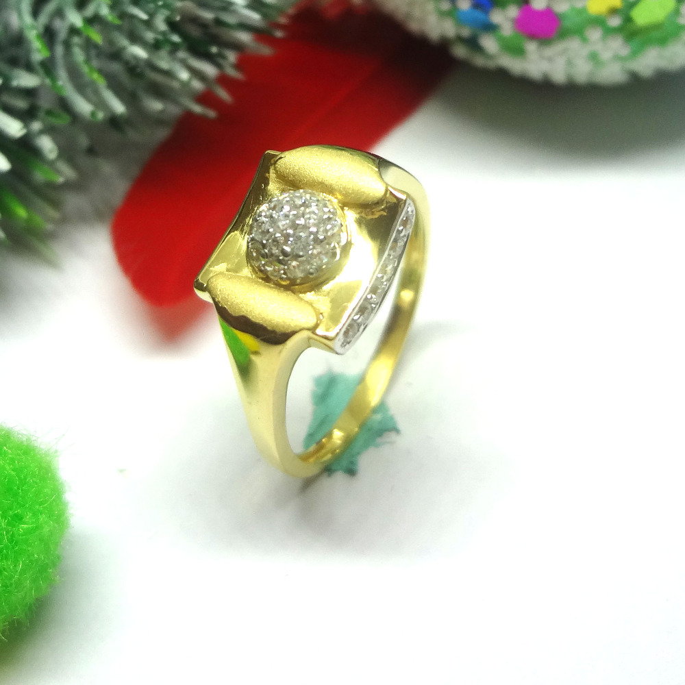 916 gold cz diamond ladies ring