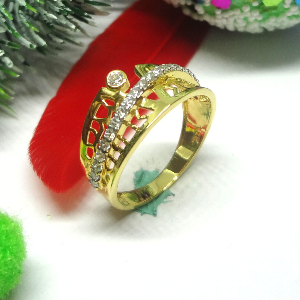 916 gold cz diamond ladies ring