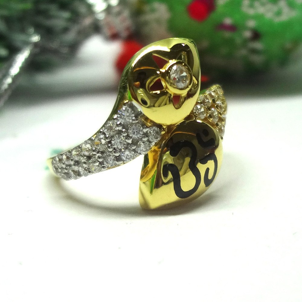 916 gold cz diamond ladies ring